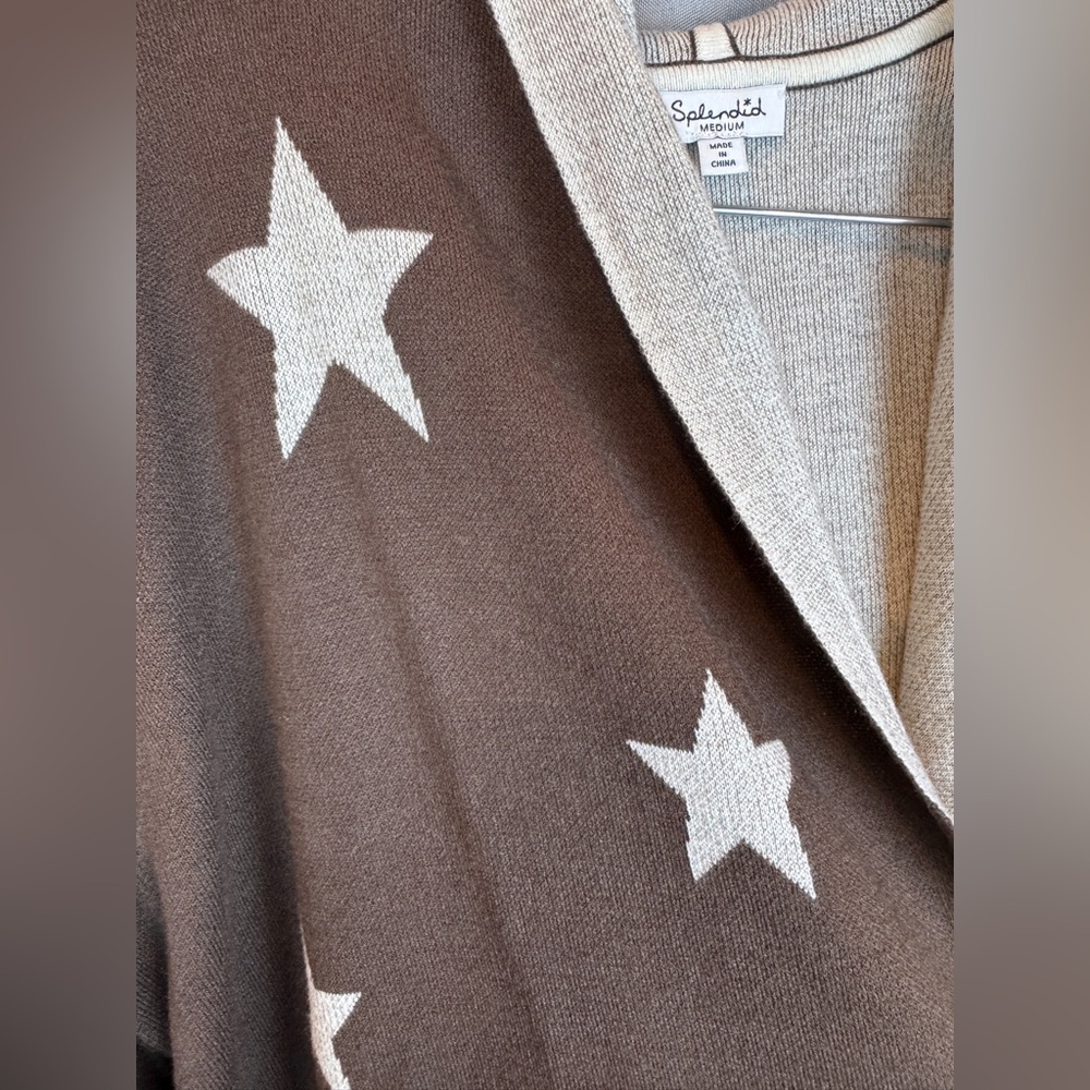 Splendid Sydney Hooded Reversible Cardigan- Sz Medium - Picture 6 of 12